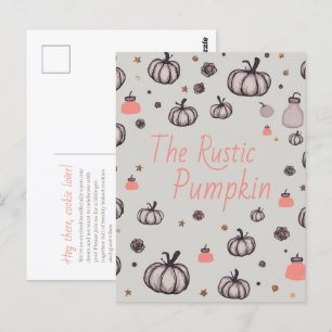De rustieke pompoen briefkaart
