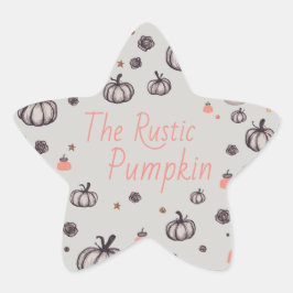 De rustieke pompoen ster sticker