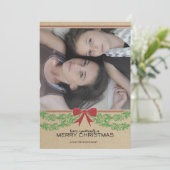 De rustieke Rode Kaart van de Foto van de Vakantie (Staand voorkant)