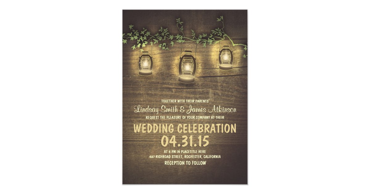 De Rustieke Vintage Tuin Steekt Houten Huwelijk Kaart Zazzle Be