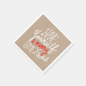 De rustieke Vrolijke Typografie van Kraftpapier Servetten (Hoek)