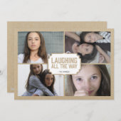 De rustieke Witte Kaart van de Foto van de (Voorkant / Achterkant)