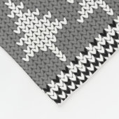 De rustieke Zwarte Familienaam van het Patroon van Fleece Deken (Hoek)