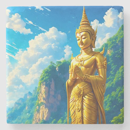 De rustige beschermer stenen onderzetter (Voorkant)