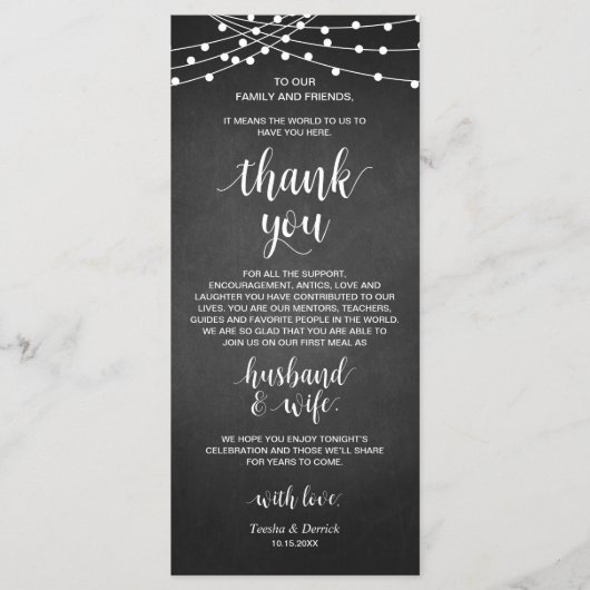 De rustige lichten van het Koord, Plaats die Dank  Programma (Voorkant)