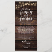 De rustige lichten van het Koord, Plaats die Dank  Programma (Voorkant)