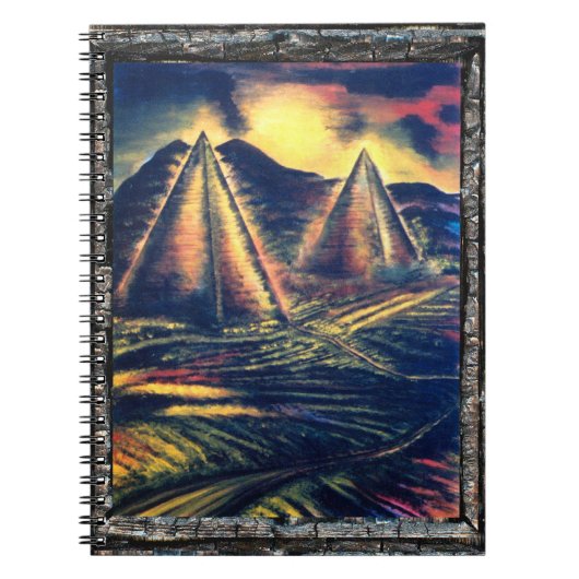 De rustplaats, piramiden notitieboek (Voorkant)