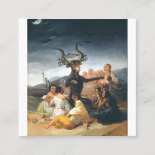 De Sabbat van de getuigen Francisco Goya Vierkante Visitekaartje