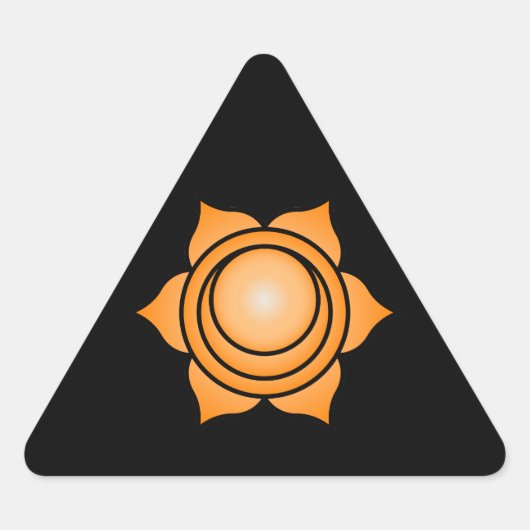 De Sacral Chakra Driehoek Sticker (Voorkant)