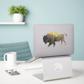 De Sacred Buffalo Sticker (Laptop op bureau)
