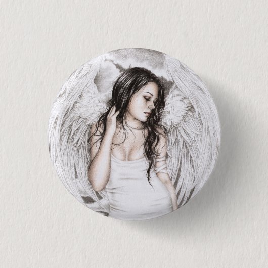 De Sad Angel-Button Ronde Button 3,2 Cm (Voorkant)