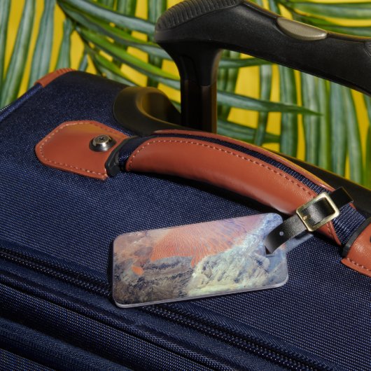 De Saharawoestijn in Algerije, Noord-Afrika. Bagagelabel (Voorkant Insitu 3)