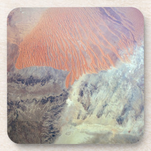 De Saharawoestijn in Algerije, Noord-Afrika. Bier Onderzetter