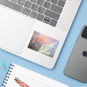 De Saharawoestijn in Algerije, Noord-Afrika. Sticker