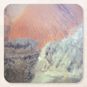 De Saharawoestijn in Algerije, Noord-Afrika. Vierkante Kartonnen Onderzetter