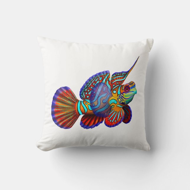 De Saltwater Aquarium Mandarin Fish Pillow Kussen (Voorkant)