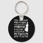 De samoerai doet alsof hij wijs uitgehongerd is sleutelhanger (Voorkant)