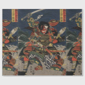 De samurai-strijders Tadanori en Noritsune Cadeaupapier (Vlak)