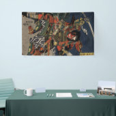 De samurai-strijders Tadanori en Noritsune Spandoek (Beurs)