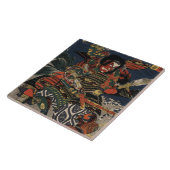 De samurai-strijders Tadanori en Noritsune Tegeltje (Zijkant)