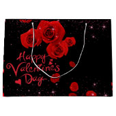 de  San Valentín con rosas rojas Groot Cadeauzakje (Voorkant)