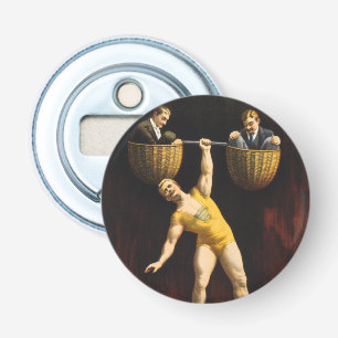 De Sandow Eugen Sandow variété krachtpatser Button Flesopener