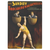 De Sandow Eugen Sandow Vaudeville Gewichtheffer Klembord (Achterkant)