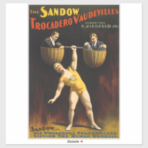 De Sandow Eugen Sandow Vaudeville Gewichtheffer Sticker