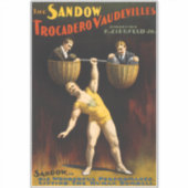 De Sandow Eugen Sandow Vaudeville Gewichtheffer Sticker (Voorkant)