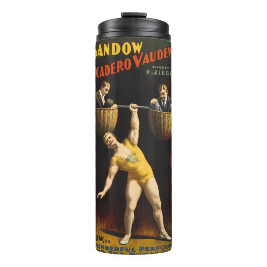 De Sandow Eugen Sandow Vaudeville Gewichtheffer Thermosbeker (Voorkant)