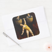 De Sandow Eugen Sandow Vaudeville Gewichtheffer Vierkante Sticker (Envelop)
