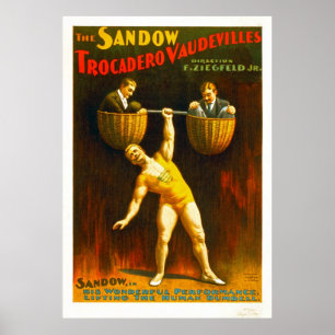 De Sandow Trocadero Vaudevilles Poster