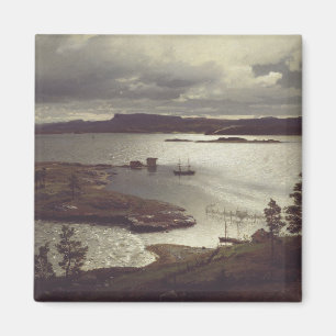De Sandvik Fiord door Hans Gude Magneet