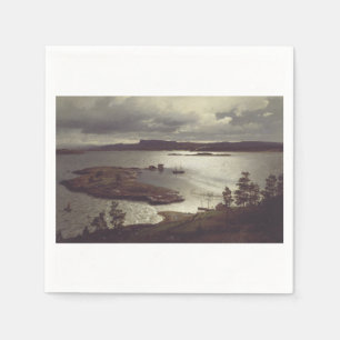 De Sandvik Fiord van Hans Gude Servet