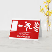 De Sandwiches van Porkchop Kaart (Gele Bloem)