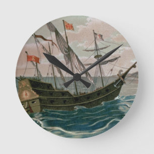 De Santa Maria nadert de kust van de Nieuwe W Ronde Klok