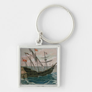 De Santa Maria nadert de kust van de Nieuwe W Sleutelhanger