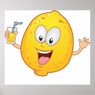 De sappige Drink van de Citroen Poster