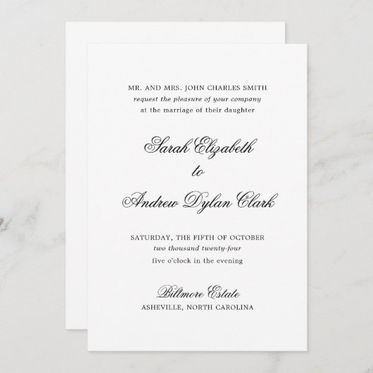 DE SARAH UITNODIGING (Voorkant / Achterkant)