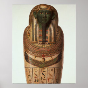 De sarcofaag van Psamtik I (664-610 BC) laat per Poster