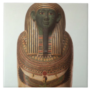 De sarcofaag van Psamtik I (664-610 BC) laat per Tegeltje