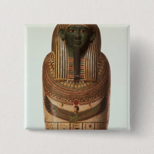 De sarcofaag van Psamtik I (664-610 BC) laat per Vierkante Button 5,1 Cm