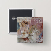 De Sarcophagus van de Amazons Vierkante Button 5,1 Cm (Voorkant /achterkant)