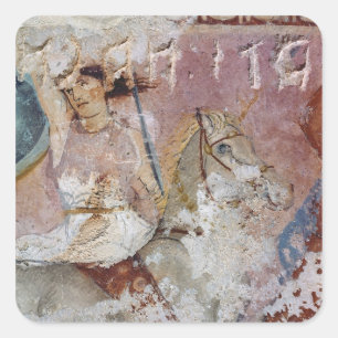 De Sarcophagus van de Amazons Vierkante Sticker