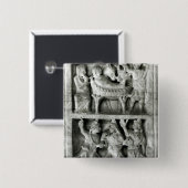 De Sarcophagus van de Nativiteit Vierkante Button 5,1 Cm (Voorkant /achterkant)