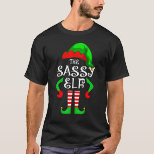 De Sassy Elf Leuke Kerstmis Familie Bijpassende Ko T-shirt