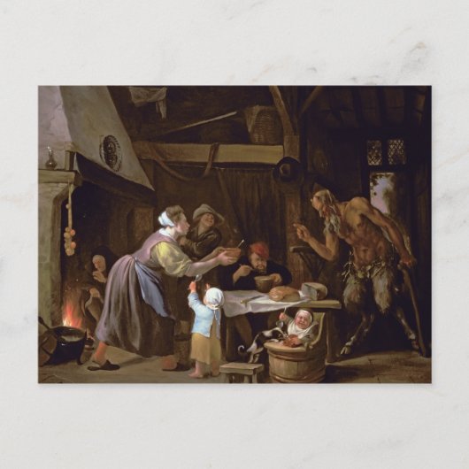 De satelliet en de familie briefkaart (Voorkant)