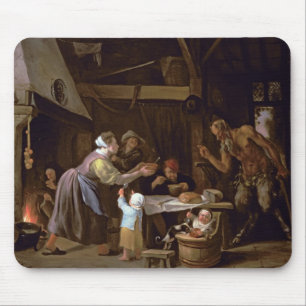 De satelliet en de familie muismat