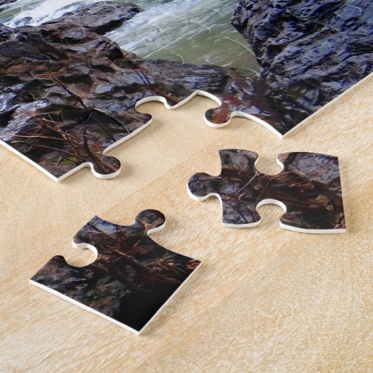 De Sathodi herfsten kali rivier India. Legpuzzel (Zijkant)