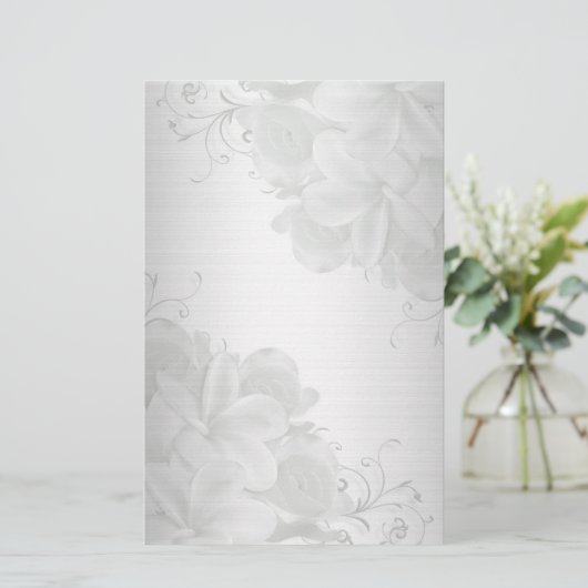 De satijn-blik van Plumeria Briefpapier (Staand voorkant)